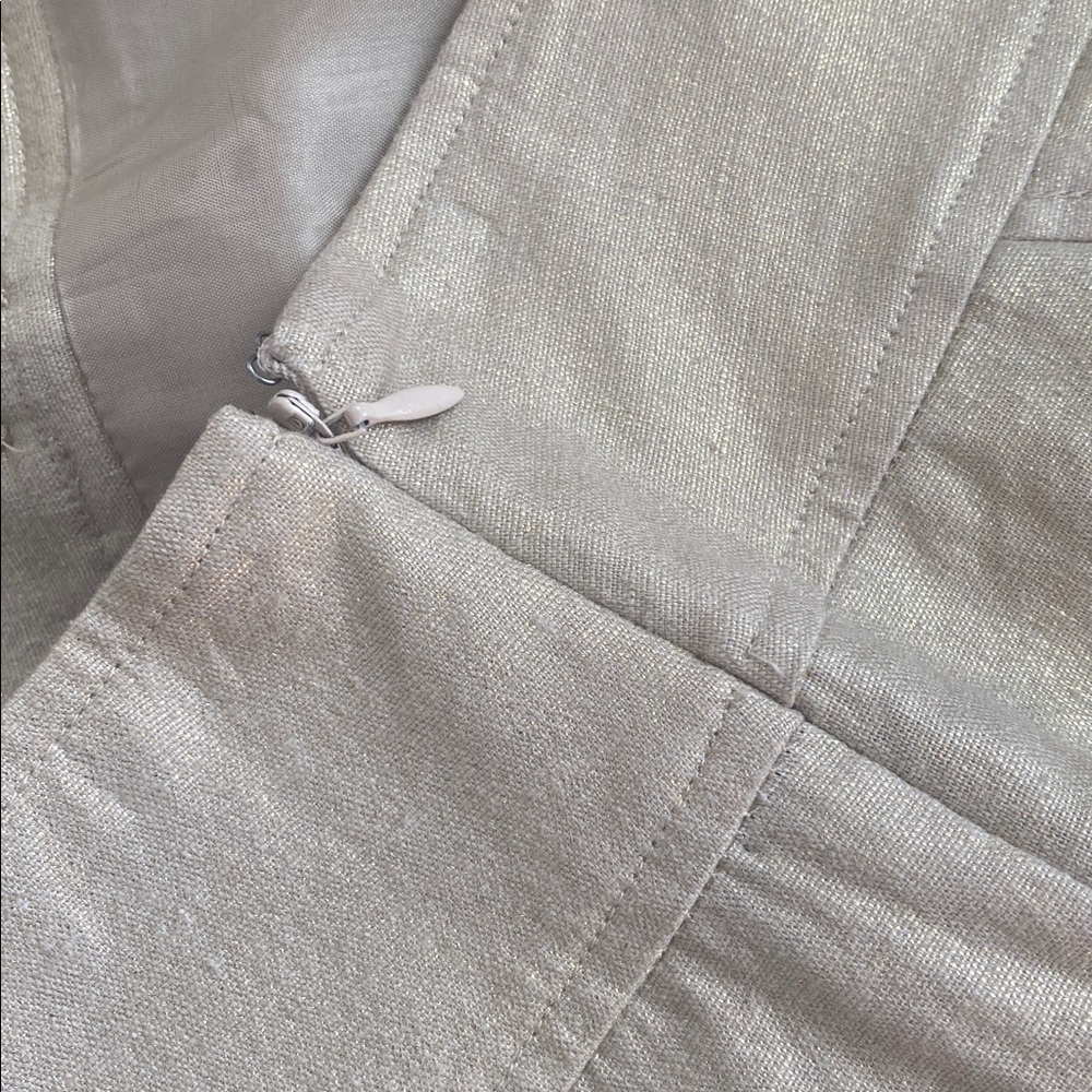 Cache size 10 sand texture skirt side zipper NWT - Picture 6 of 7